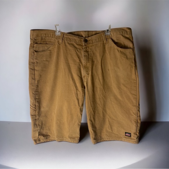 Dickies Flat Front Relax Shorts Mens Size 42 Tan Brown Heavyweight 100% Cotton . - Picture 6 of 9